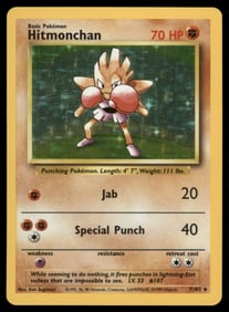 Hitmonchan Base Set #007/102 Holo Pokemon Card