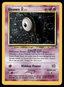 Unown [A] (14) Neo Discovery #14/75 Holo Pokemon Card
