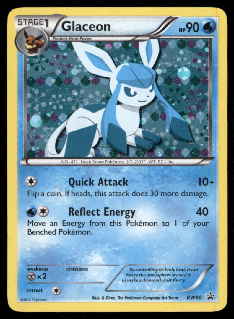 Glaceon Black and White Promos #BW90 Holo Pokemon Card: We offer combined shipping on multiple items. Buyers may also arrange their own shipping. LiveShipping is a separate and independent option for shipping that is NOT a part of the auction house or thei
