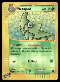 Metapod Expedition #087/165 Holo Pokemon Card