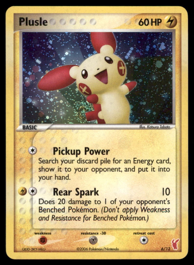 Plusle EX Trainer Kit 2: Plusle & Minun #6/12 Holo Pokemon Card (1 of 2)