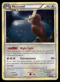 Noctowl HeartGold SoulSilver #8/123 Holo Pokemon Card