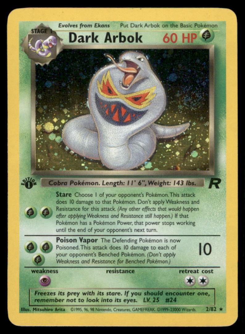 Dark Arbok (2) Team Rocket #02/82 Holo Pokemon Card: We offer combined shipping on multiple items. Buyers may also arrange their own shipping. LiveShipping is a separate and independent option for shipping that is NOT a part of the auction house or thei