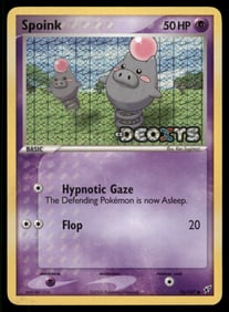 Spoink Stamped Deoxys #76/107 Holo Pokemon Card