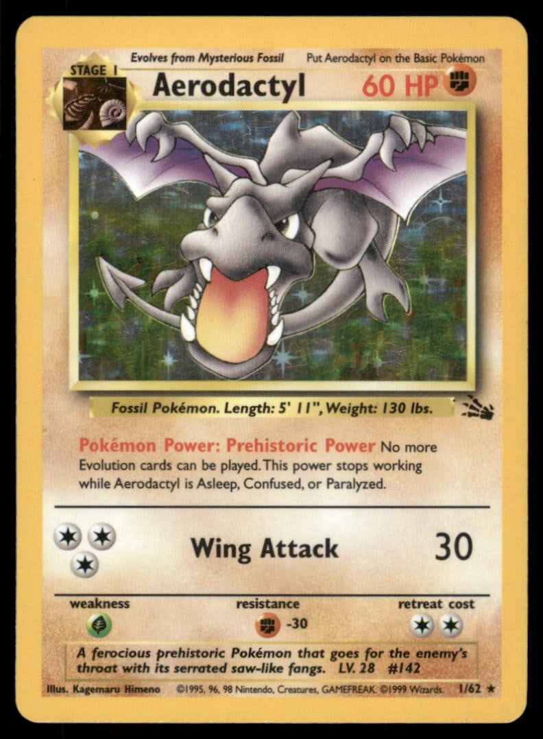 Aerodactyl Fossil #01/62 Holo Pokemon Card: We offer combined shipping on multiple items. Buyers may also arrange their own shipping. LiveShipping is a separate and independent option for shipping that is NOT a part of the auction house or thei