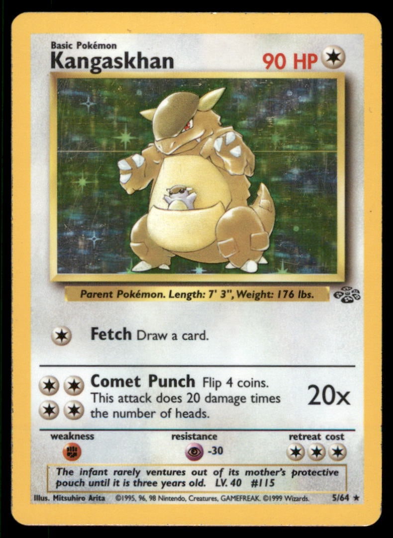 Kangaskhan (5) Jungle #05/64 Holo Pokemon Card: We offer combined shipping on multiple items. Buyers may also arrange their own shipping. LiveShipping is a separate and independent option for shipping that is NOT a part of the auction house or thei