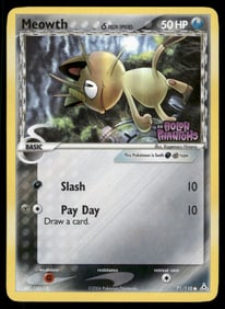 Meowth (Delta Species) Stamped Holon Phantoms #71/110 Holo Pokemon Card