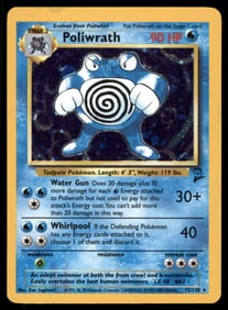 Poliwrath Base Set 2 #015/130 Holo Pokemon Card