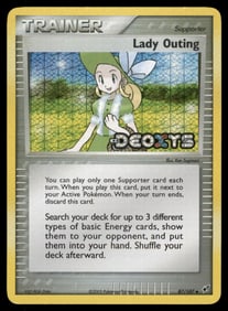 Lady Outing Stamped Deoxys #87/107 Holo Pokemon Card