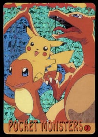 Charizard Pikachu Charmander Holo Prism Sticker Japanese Pokemon Card Pocket Monsters