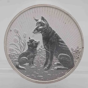 2022 Australia Dingo 2oz Fine Silver Coin