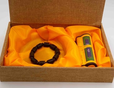 Agarwood Bead Bracelet With Box