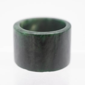 Translucent Natural Grade A Green Jade Ring