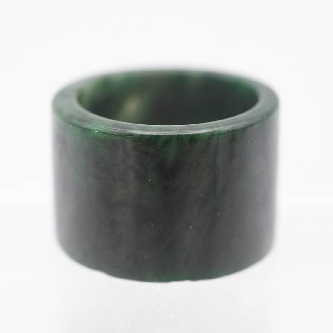 Translucent Natural Grade A Green Jade Ring: Medium: Natural Grade A Green Jade Size: US3 Age/Detail: Translucent Condition: great overall, check photo for condition reference. Provenance: Collection from Estate in Tribecca LiveShipping is NOT a