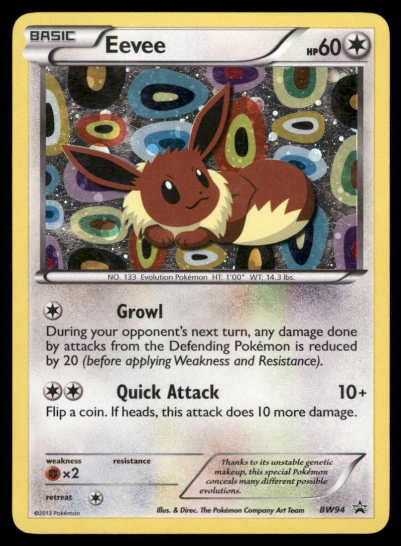 Eevee Black and White Promos #BW94 Holo Pokemon Card: We offer combined shipping on multiple items. Buyers may also arrange their own shipping. LiveShipping is a separate and independent option for shipping that is NOT a part of the auction house or thei