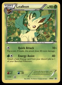 Leafeon Black and White Promos #BW87 Holo Pokemon Card