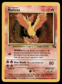 Moltres (12) Fossil #12/62 Holo Pokemon Card