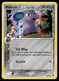 Nidoran F (Delta Species) Stamped Dragon Frontiers #56/101 Holo Pokemon Card