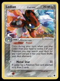 Ledian (Delta Species)Stamped Dragon Frontiers #18/101 Holo Pokemon Card