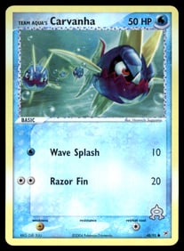 Team Aqua's Carvanha Team Magma vs Team Aqua #48/95 Holo Pokemon Card