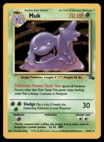 Muk (13) Fossil #13/62 Holo Pokemon Card