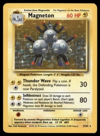 Magneton Base Set #009/102 Holo Pokemon Card