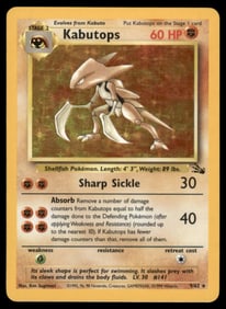 Kabutops (9) Fossil #09/62 Holo Pokemon Card