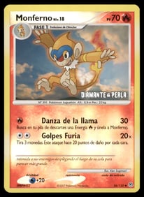 Monferno Stamped Diamond and Pearl #56/130 Holo Pokemon Card