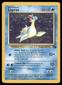 Lapras (10) Fossil #10/62 Holo Pokemon Card