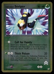 Team Aqua's Seviper Team Magma vs Team Aqua #17/95 Holo Pokemon Card