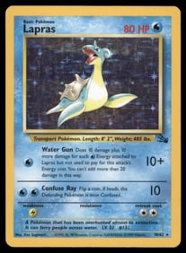 Lapras (10) Fossil #10/62 Holo Pokemon Card