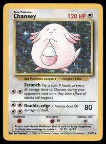 Chansey Base Set #003/102 Holo Pokemon Card