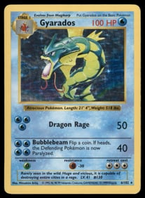 Gyarados Base Set (Shadowless) #006/102 Holo Pokemon Card