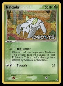 Nincada Stamped Deoxys #67/107 Holo Pokemon Card