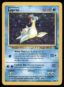 Lapras (10) Fossil #10/62 Holo Pokemon Card
