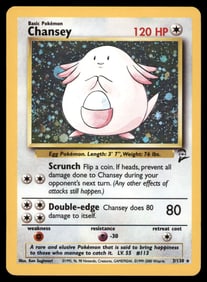 Chansey Base Set 2 #003/130 Holo Pokemon Card