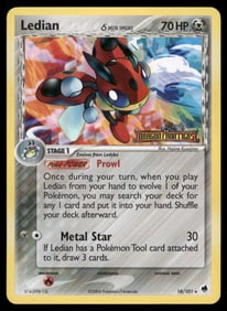 Ledian (Delta Species) Stamped Dragon Frontiers #18/101 Holo Pokemon Card