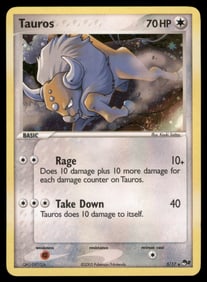 Tauros POP Series 2 #005/017 Holo Pokemon Card