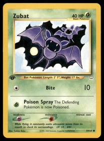 Zubat Neo Revelation #59/64 1st. ED. Pokemon Card