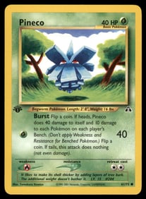 Pineco Neo Discovery #61/75 1st. ED. Pokemon Card