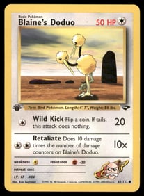 Blaine's Doduo Gym Challenge #061/132 1st. ED. Pokemon Card