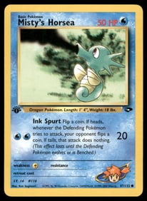 Misty's Horsea Gym Challenge #087/132 1st. ED. Pokemon Card