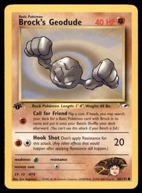 Brock's Geodude (66) Gym Heroes #066/132 1st. ED. Pokemon Card