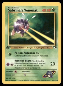Sabrina's Venonat Gym Heroes #096/132 1st. ED. Pokemon Card