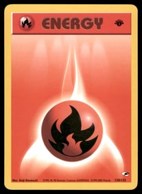 Fire Energy Gym Challenge #128/132 1st. ED. Pokemon Card