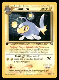 Lanturn Neo Genesis #038/111 1st. ED. Pokemon Card