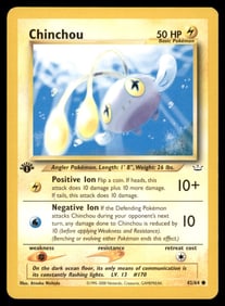 Chinchou Neo Revelation #42/64 1st. ED. Pokemon Card