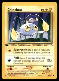 Chinchou Neo Genesis #055/111 1st. ED. Pokemon Card