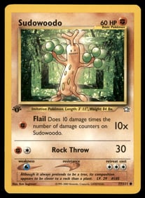 Sudowoodo Neo Genesis #077/111 1st. ED. Pokemon Card