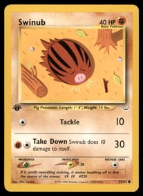 Swinub Neo Revelation #57/64 1st. ED. Pokemon Card